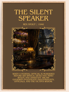 The Silent Speaker Minimalist Book Poster by Rex Stout – image 1