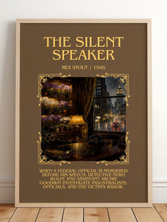 The Silent Speaker Minimalist Book Poster by Rex Stout – image 2