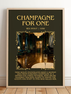 Champagne for One Minimalist Book Poster by Rex Stout – image 2