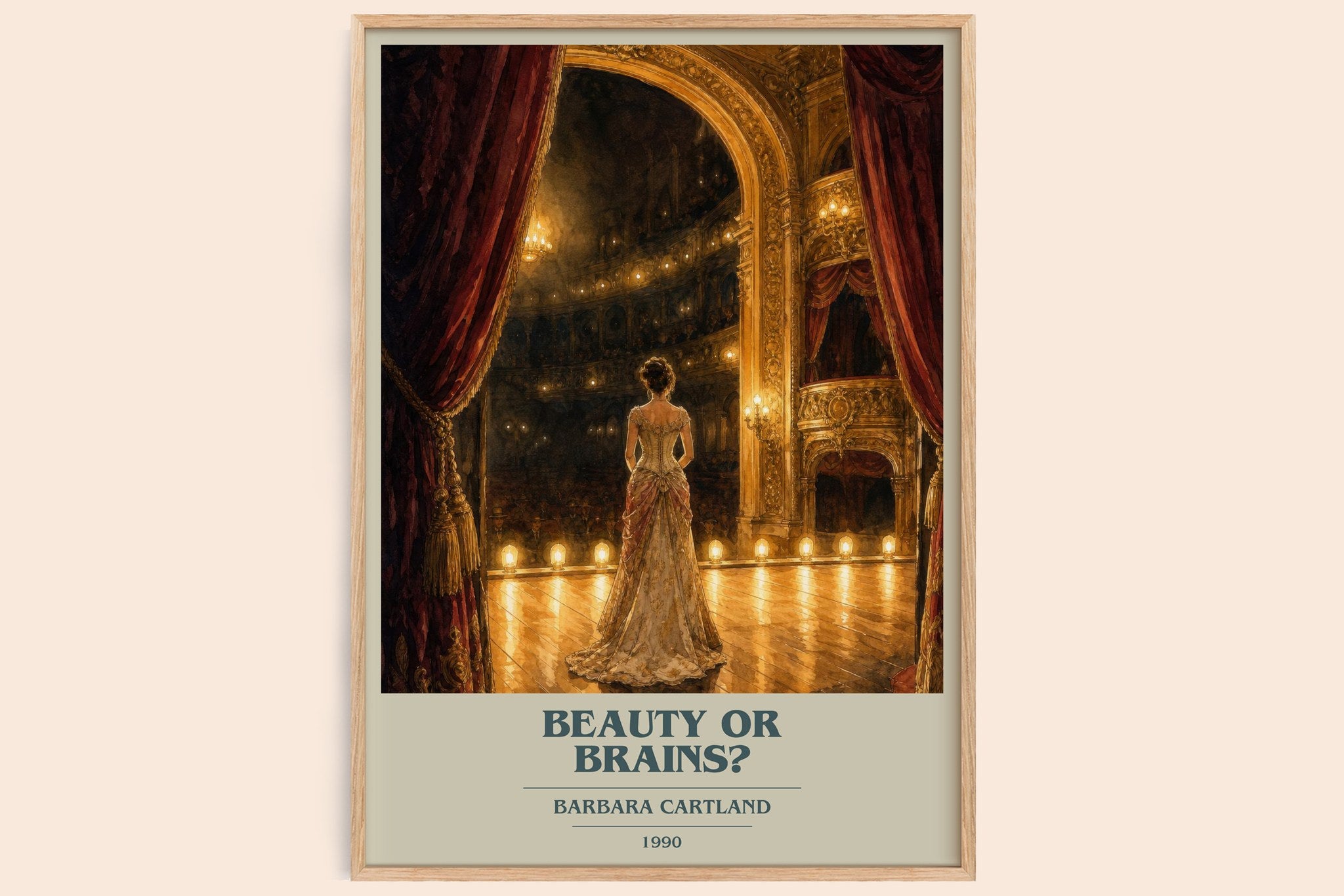 Beauty Or Brains? Book Cover Poster by Barbara Cartland
