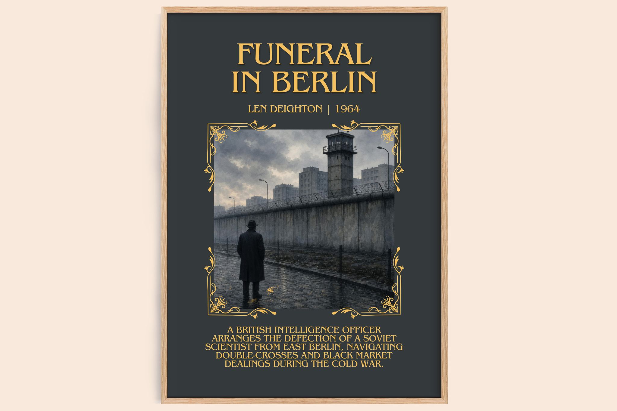 Funeral in Berlin Minimalist Book Poster by Len Deighton