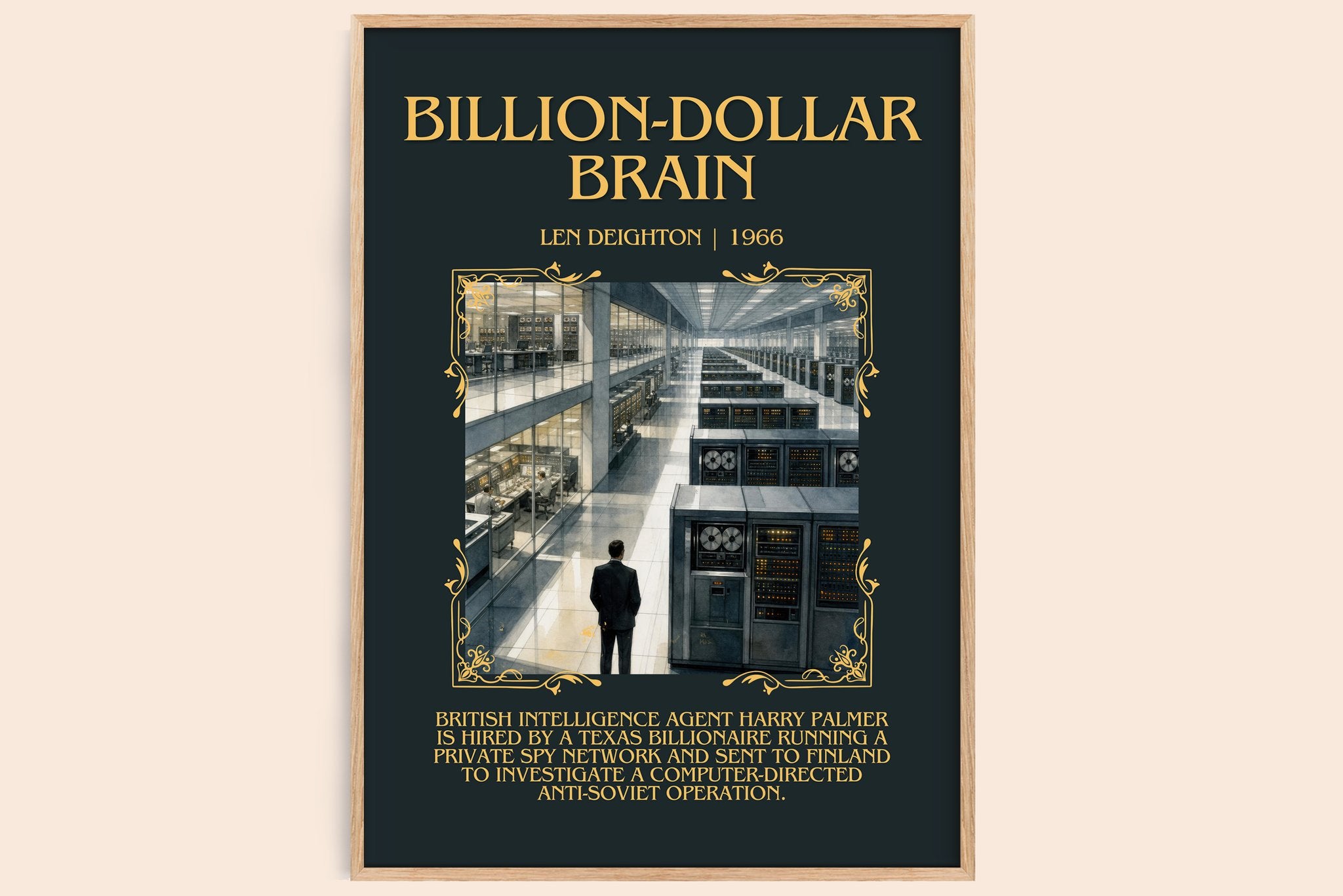 Billion-Dollar Brain Minimalist Book Poster by Len Deighton