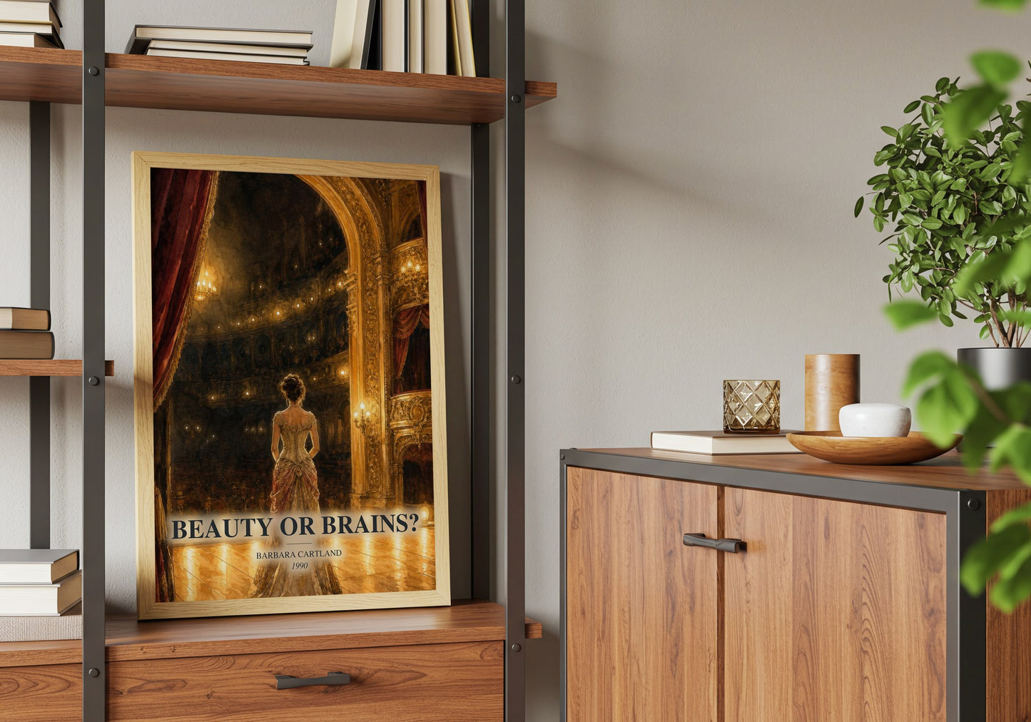 Beauty Or Brains? book watercolour illustration paper finish options – matte satin gloss
