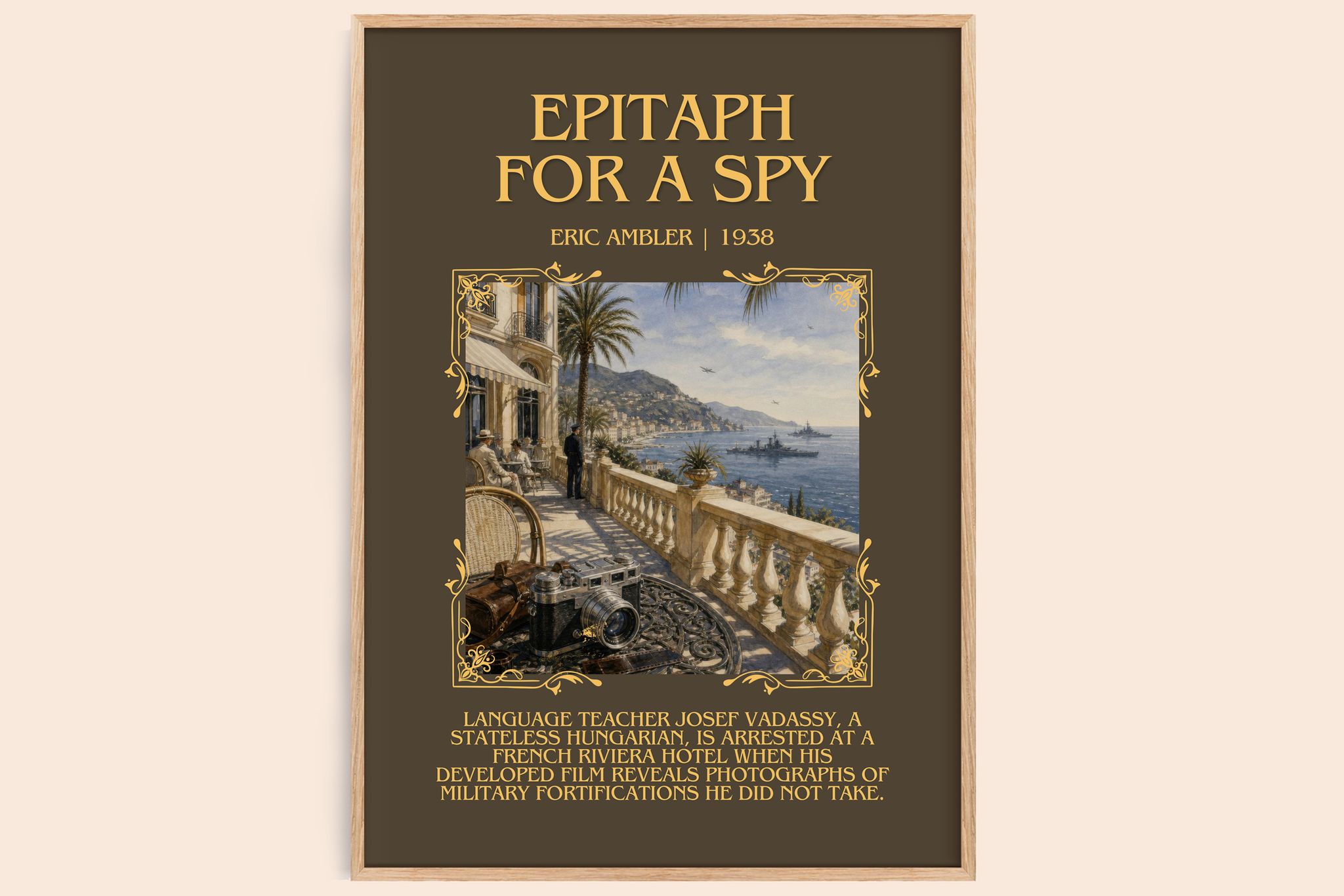 Epitaph for a Spy Minimalist Book Poster by Eric Ambler