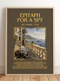 Epitaph for a Spy Minimalist Book Poster by Eric Ambler – image 2
