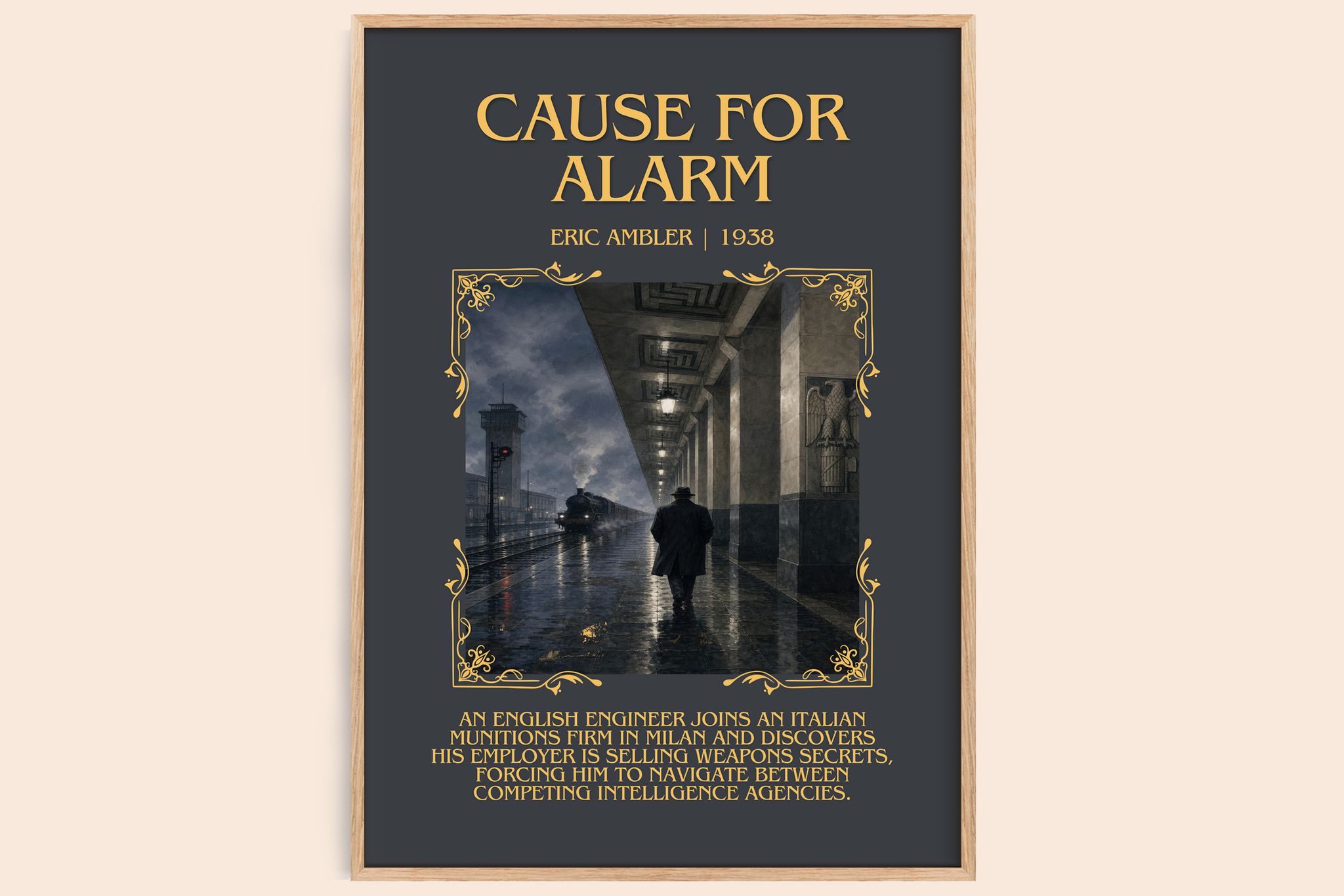 Cause for Alarm Minimalist Book Poster by Eric Ambler