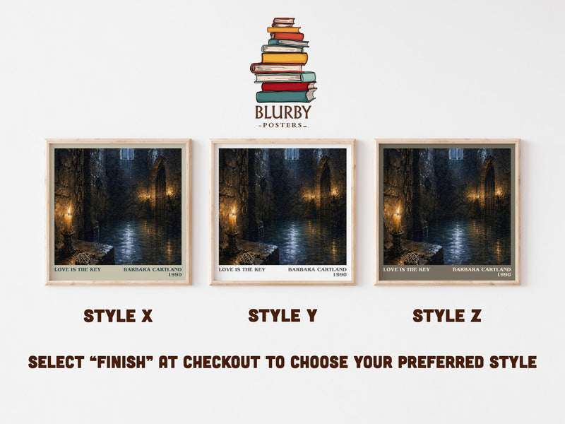 Love Is The Key literary print in frame leaning in hallway – romance wall art