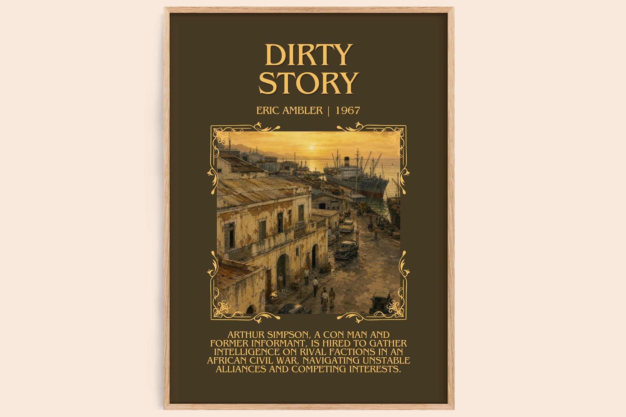 Dirty Story Minimalist Book Poster by Eric Ambler