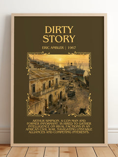 Dirty Story Minimalist Book Poster by Eric Ambler – image 2