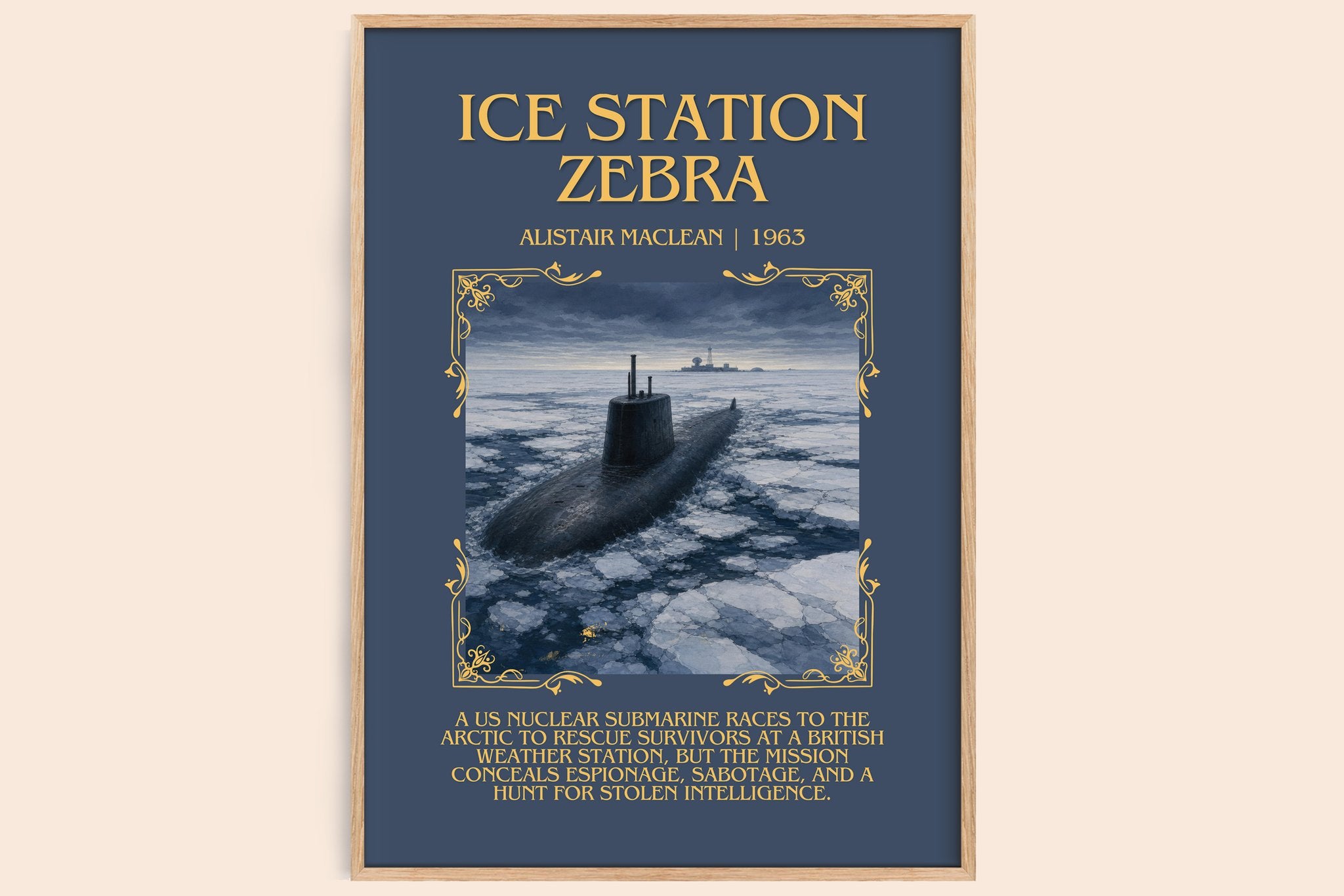 Ice Station Zebra Minimalist Book Poster by Alistair MacLean