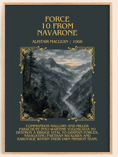 Force 10 from Navarone Minimalist Book Poster by Alistair MacLean – image 1