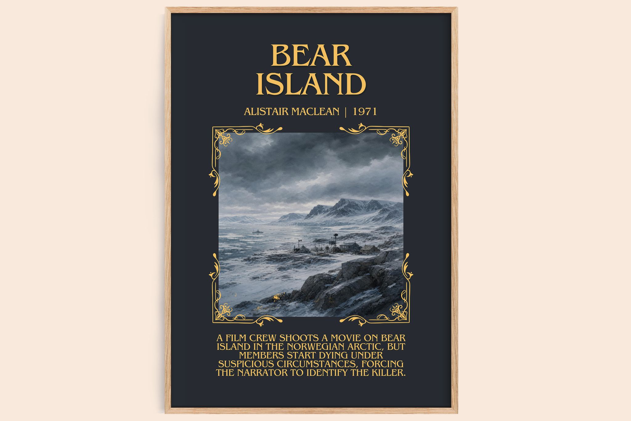 Bear Island Minimalist Book Poster by Alistair MacLean