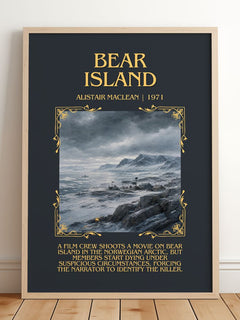 Bear Island Minimalist Book Poster by Alistair MacLean – image 2
