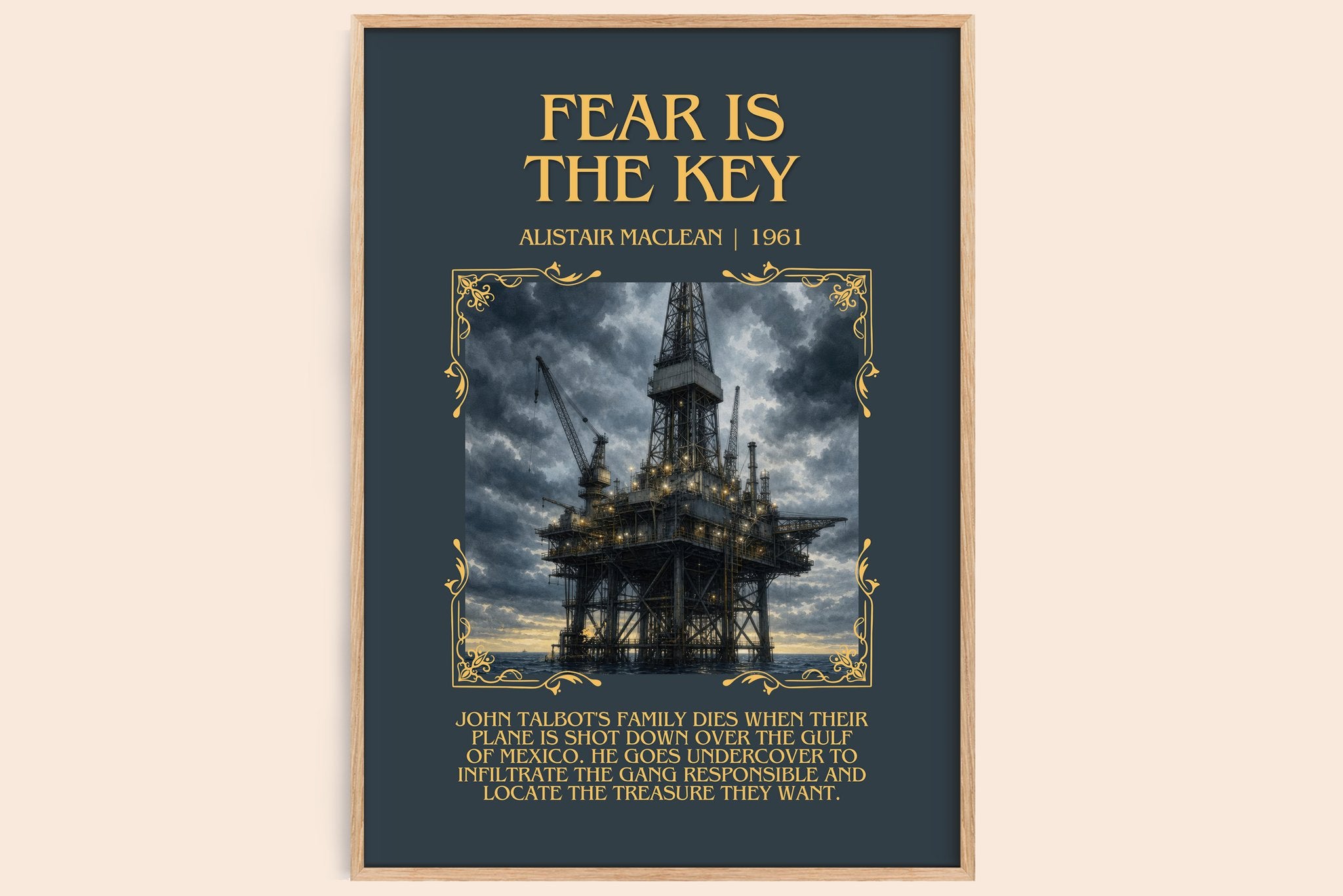 Fear Is the Key Minimalist Book Poster by Alistair MacLean
