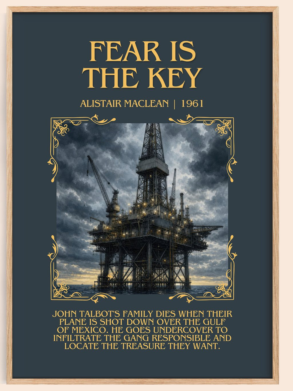 Fear Is the Key Minimalist Book Poster by Alistair MacLean – book poster