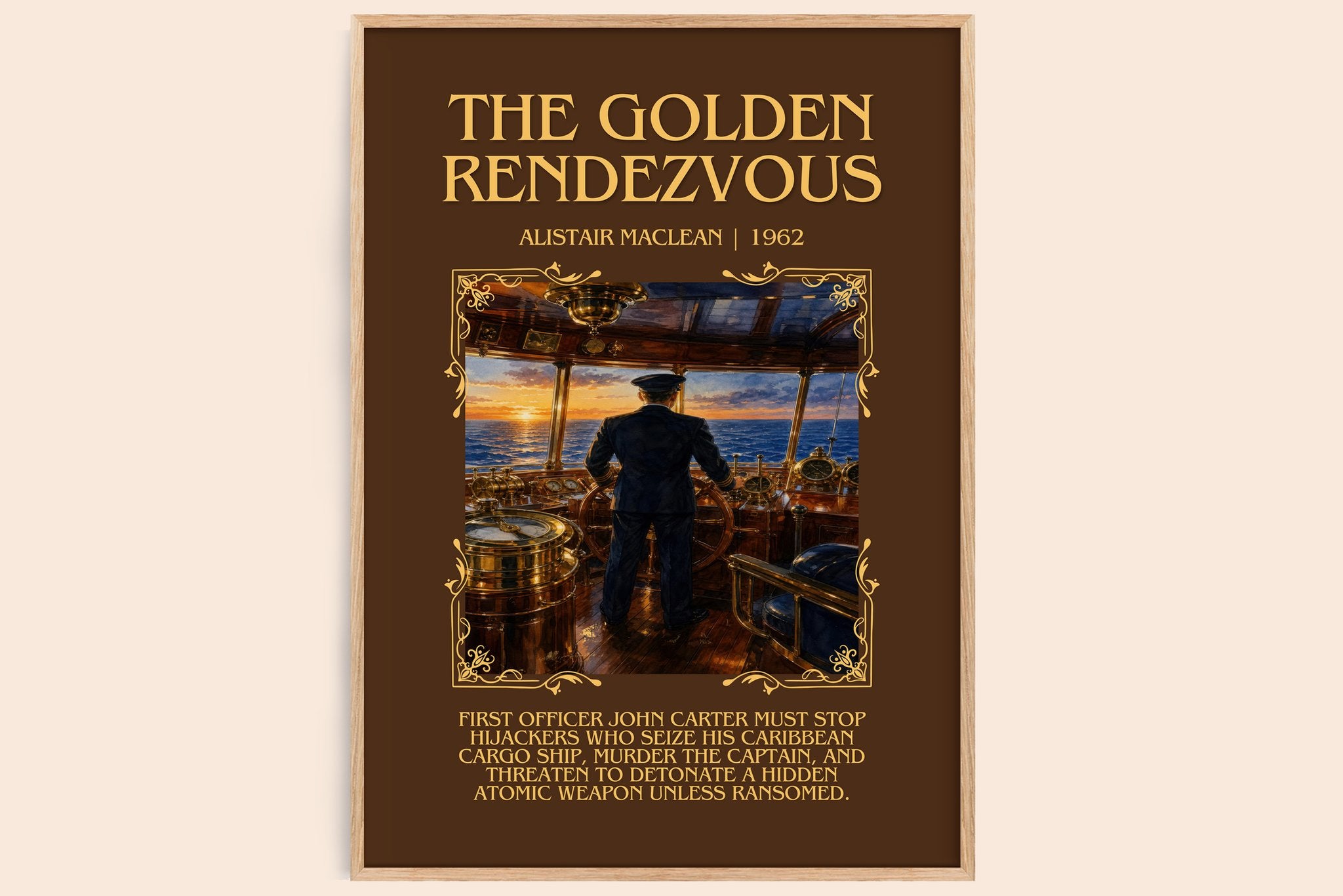 The Golden Rendezvous Minimalist Book Poster by Alistair MacLean