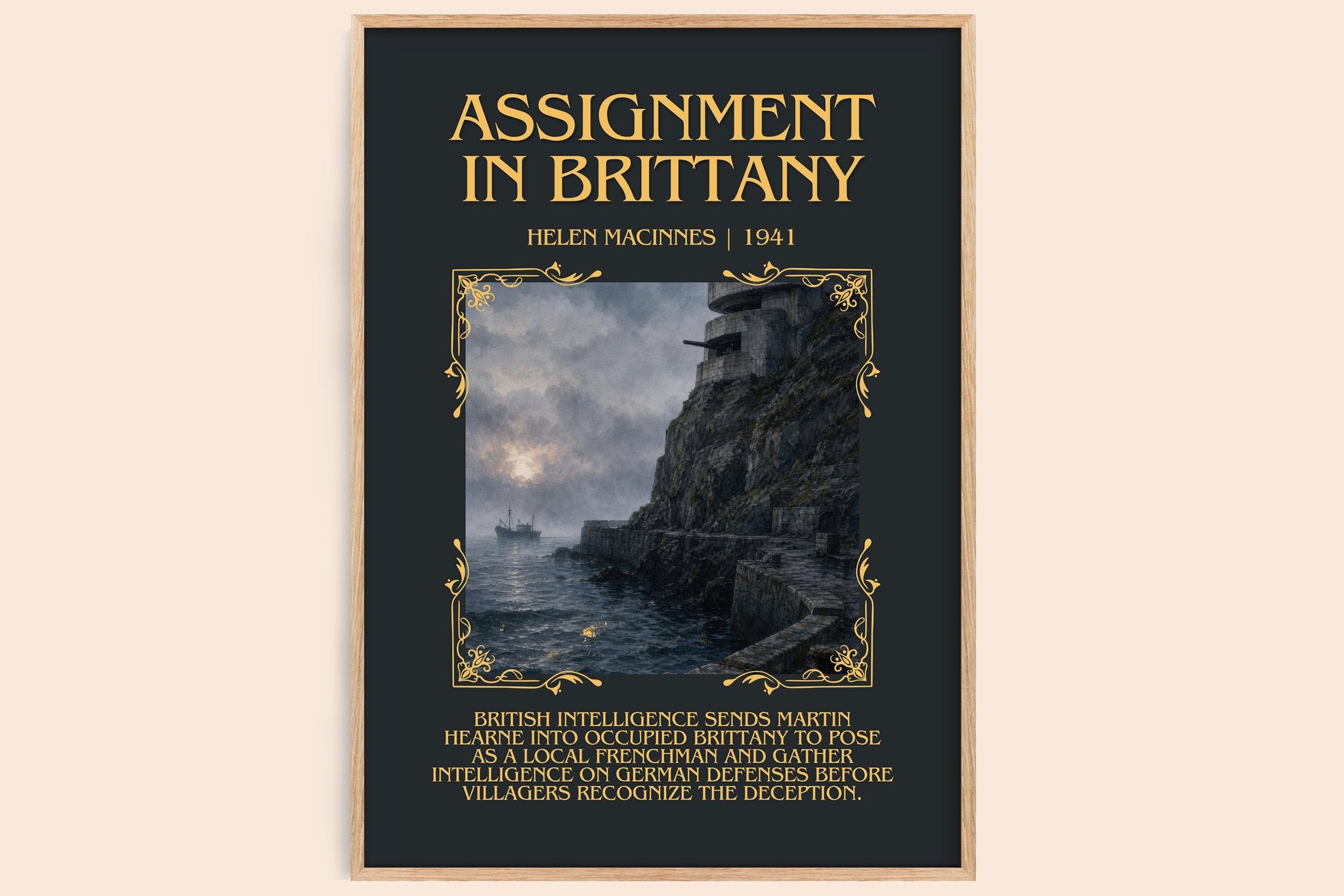 Assignment in Brittany Minimalist Book Poster by Helen MacInnes