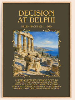 Decision at Delphi Minimalist Book Poster by Helen MacInnes – image 1