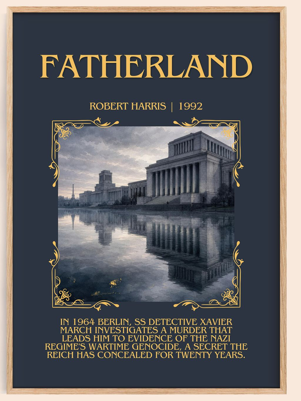 Fatherland Minimalist Book Poster by Robert Harris – book poster