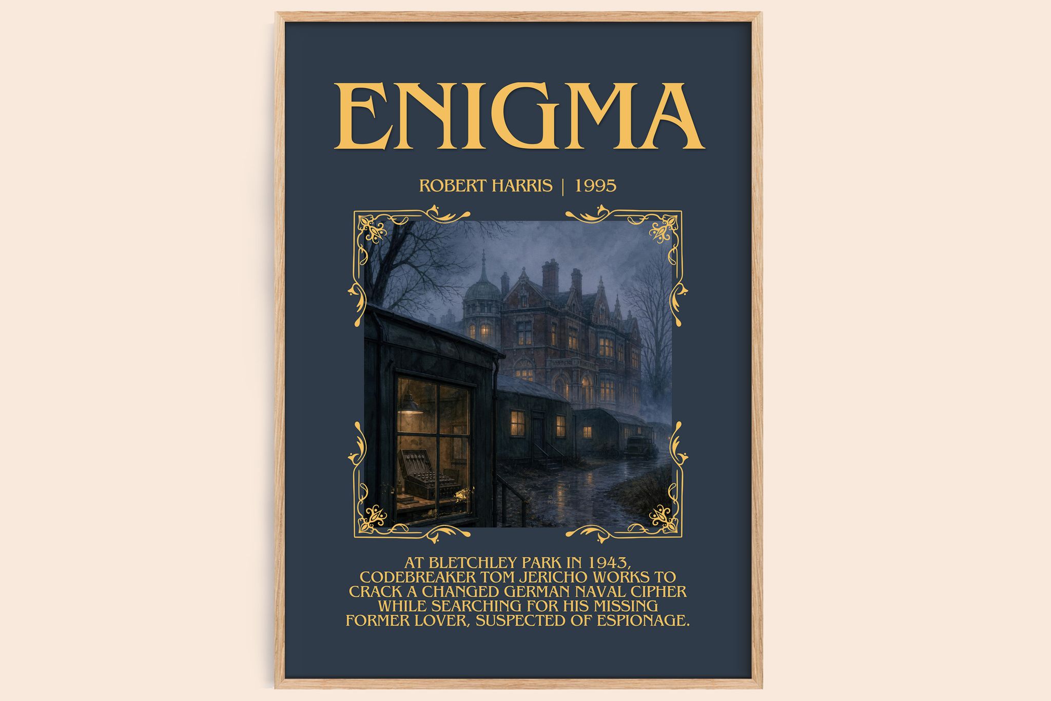 Enigma Minimalist Book Poster by Robert Harris