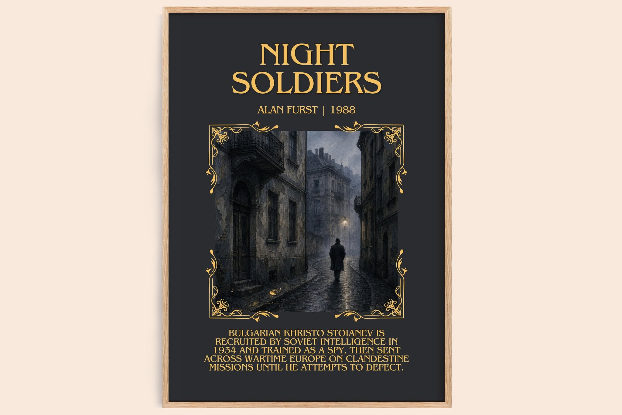 Night Soldiers Minimalist Book Poster by Alan Furst
