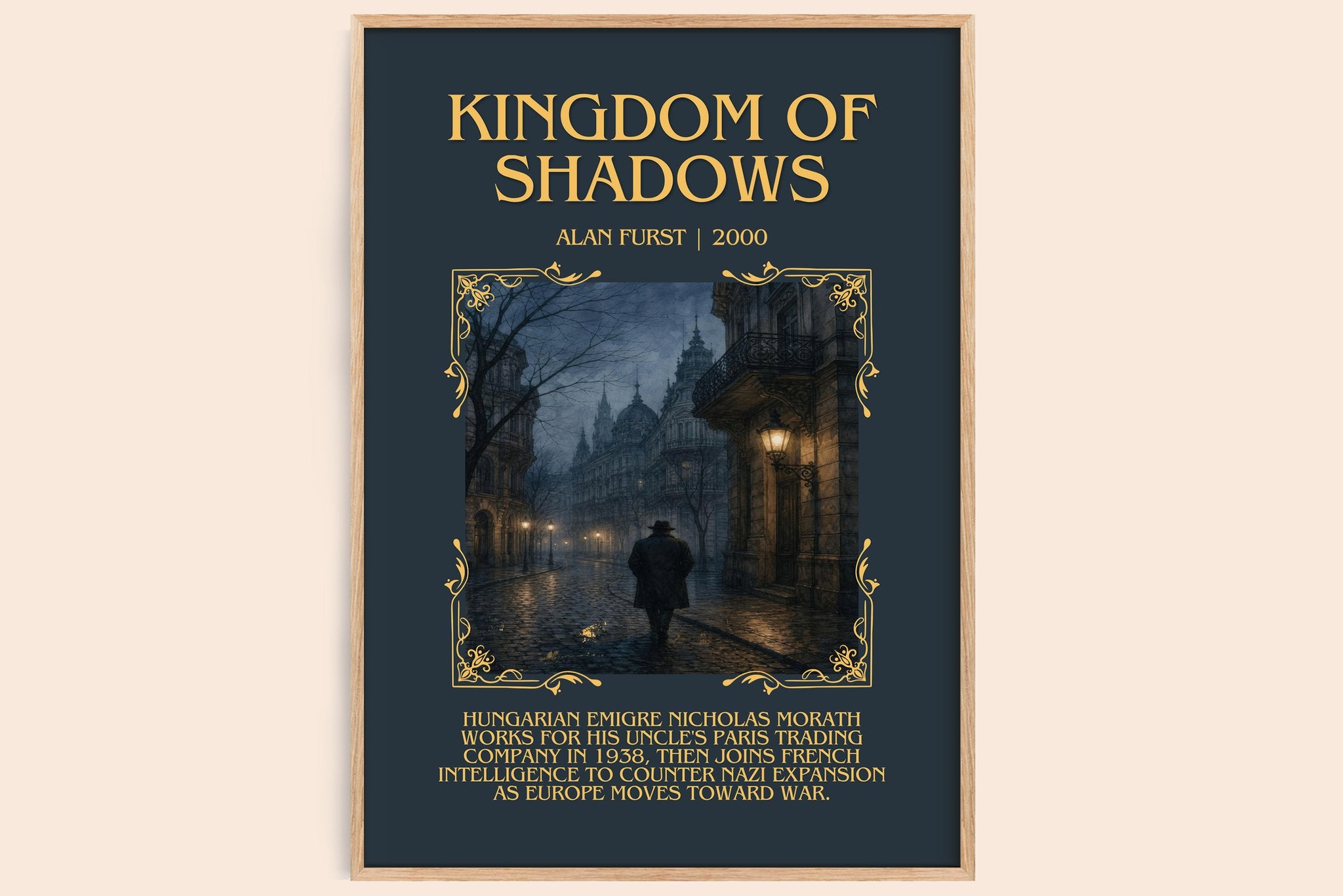 Kingdom of Shadows Minimalist Book Poster by Alan Furst