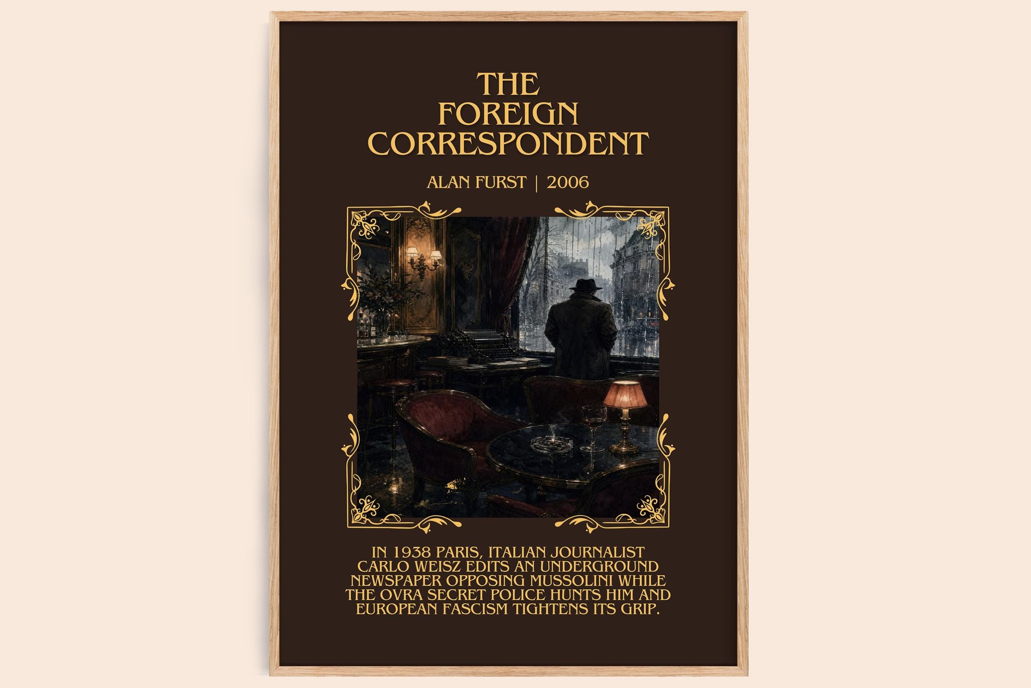 The Foreign Correspondent Minimalist Book Poster by Alan Furst
