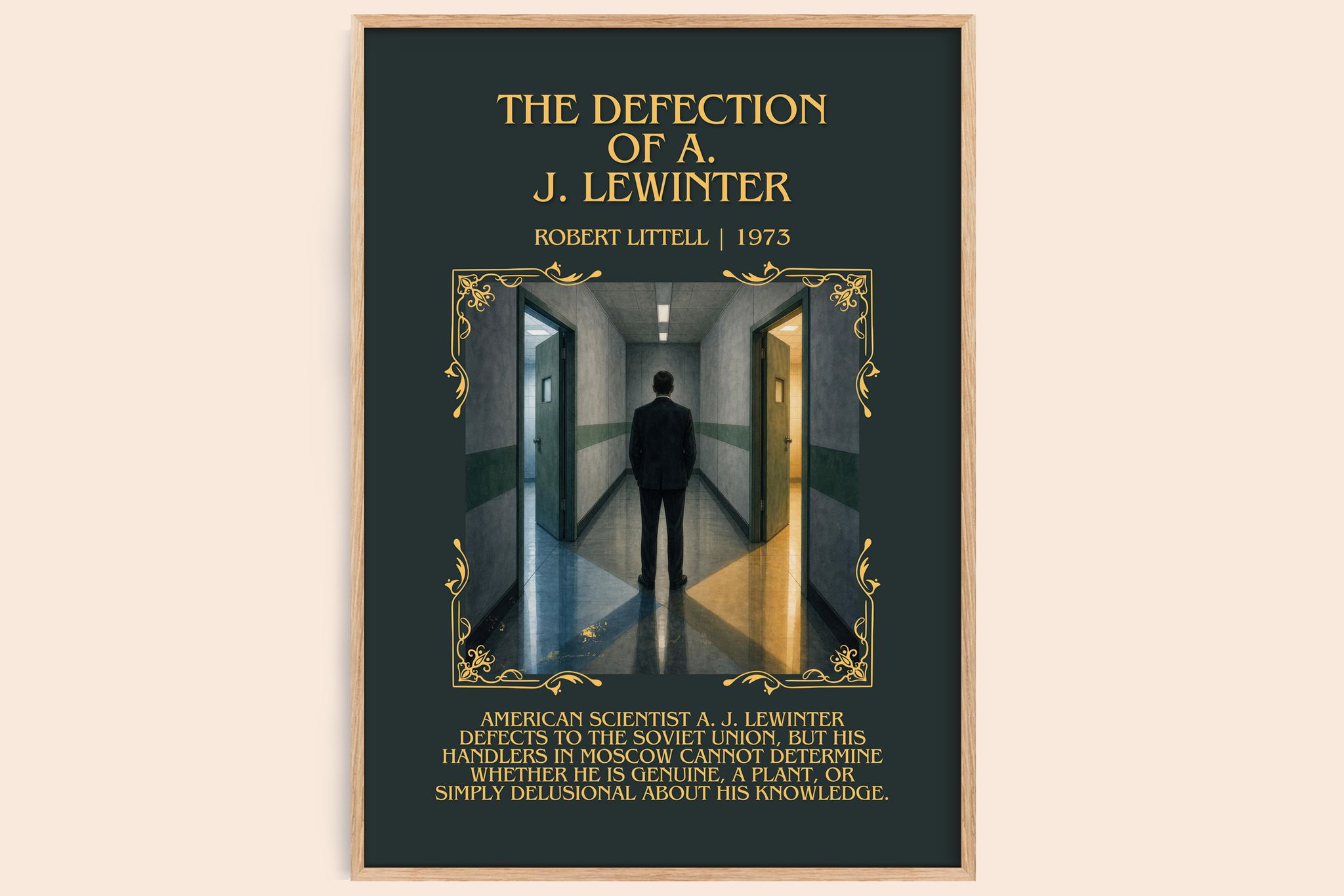 Defection of A. J. Lewinter Minimalist Book Poster by Robert Littell