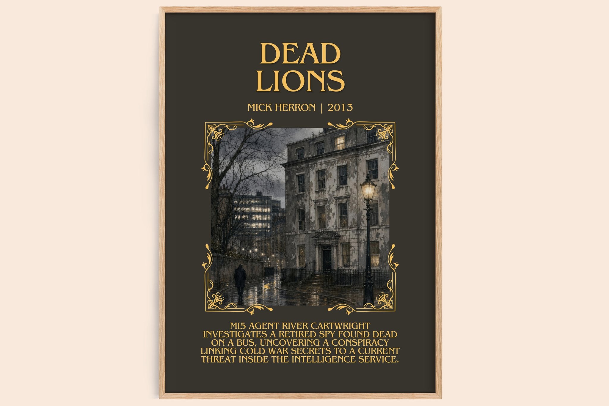 Dead Lions Minimalist Book Poster by Mick Herron