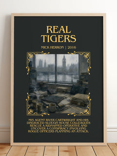 Real Tigers Minimalist Book Poster by Mick Herron – image 2