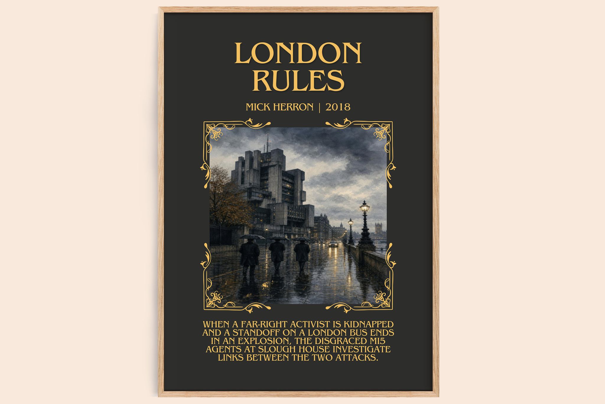 London Rules Minimalist Book Poster by Mick Herron