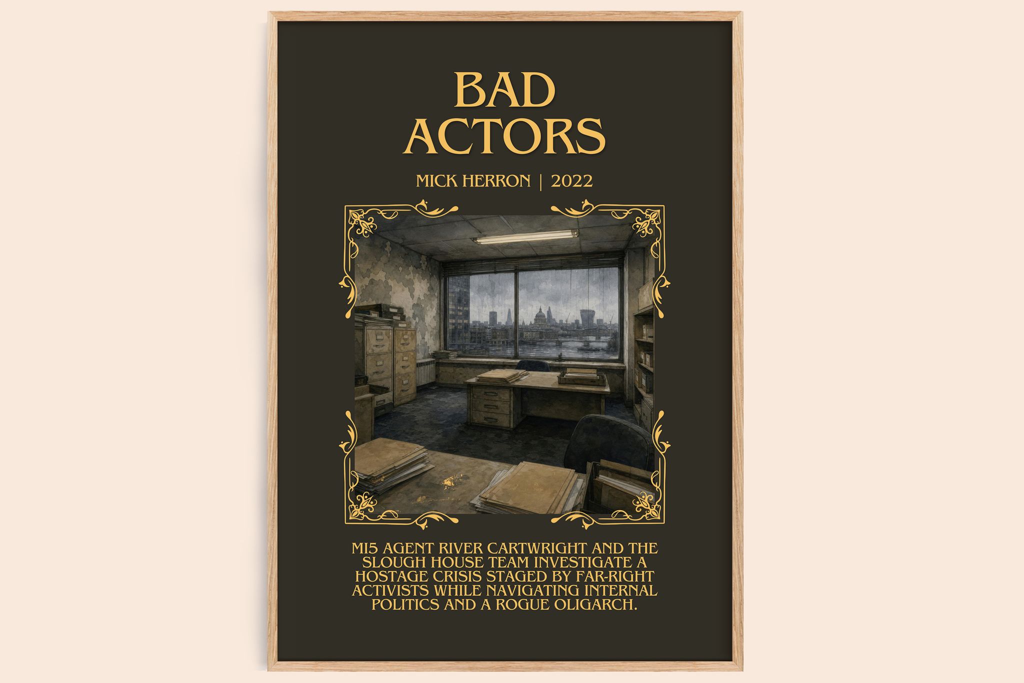 Bad Actors Minimalist Book Poster by Mick Herron