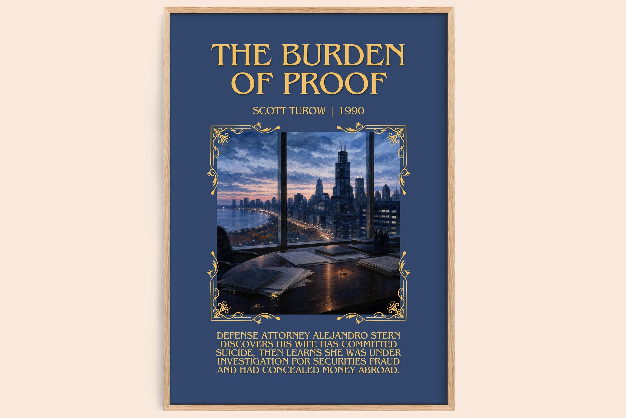 The Burden of Proof Minimalist Book Poster by Scott Turow