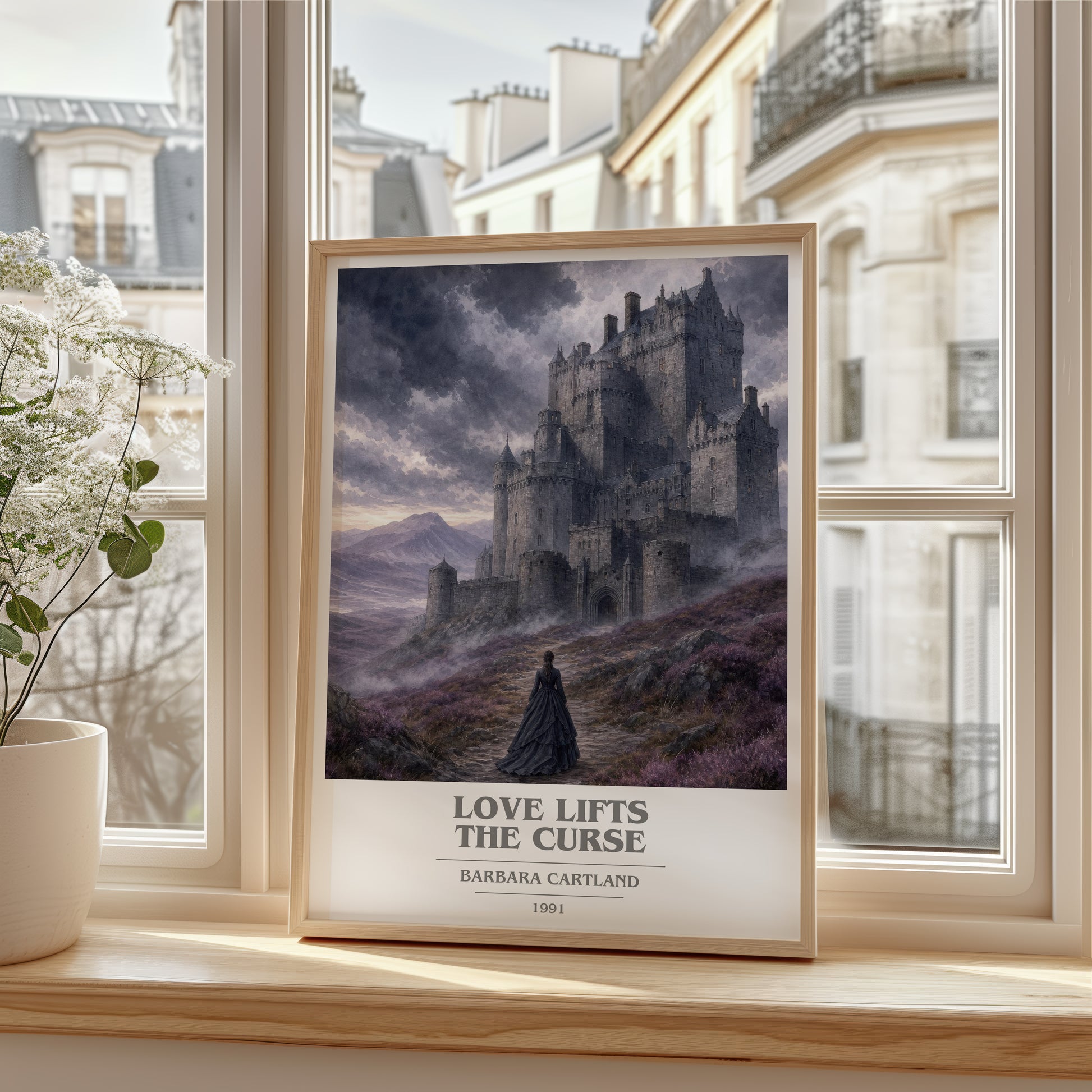 Love Lifts The Curse book cover poster colour and style options – Barbara Cartland book art