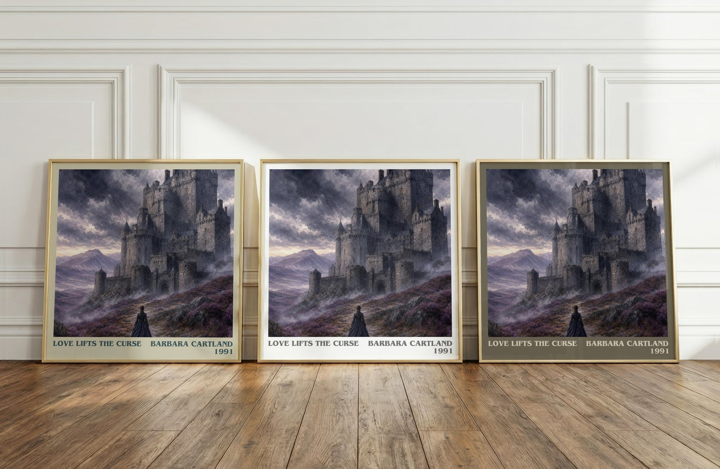 Love Lifts The Curse literary art print colour and style options – Barbara Cartland book art