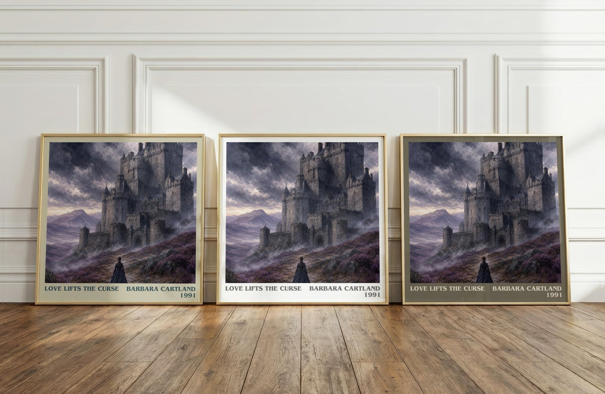 Love Lifts The Curse literary art print colour and style options – Barbara Cartland book art