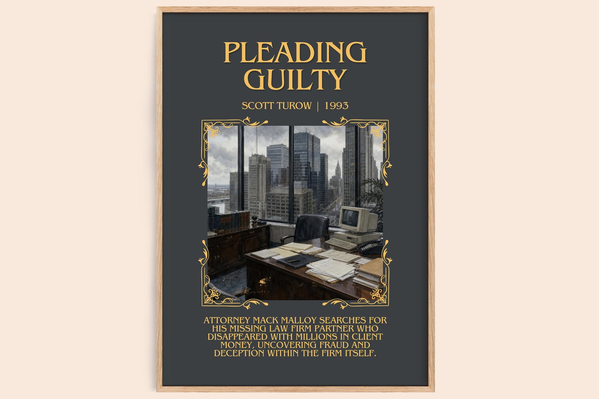 Pleading Guilty Minimalist Book Poster by Scott Turow