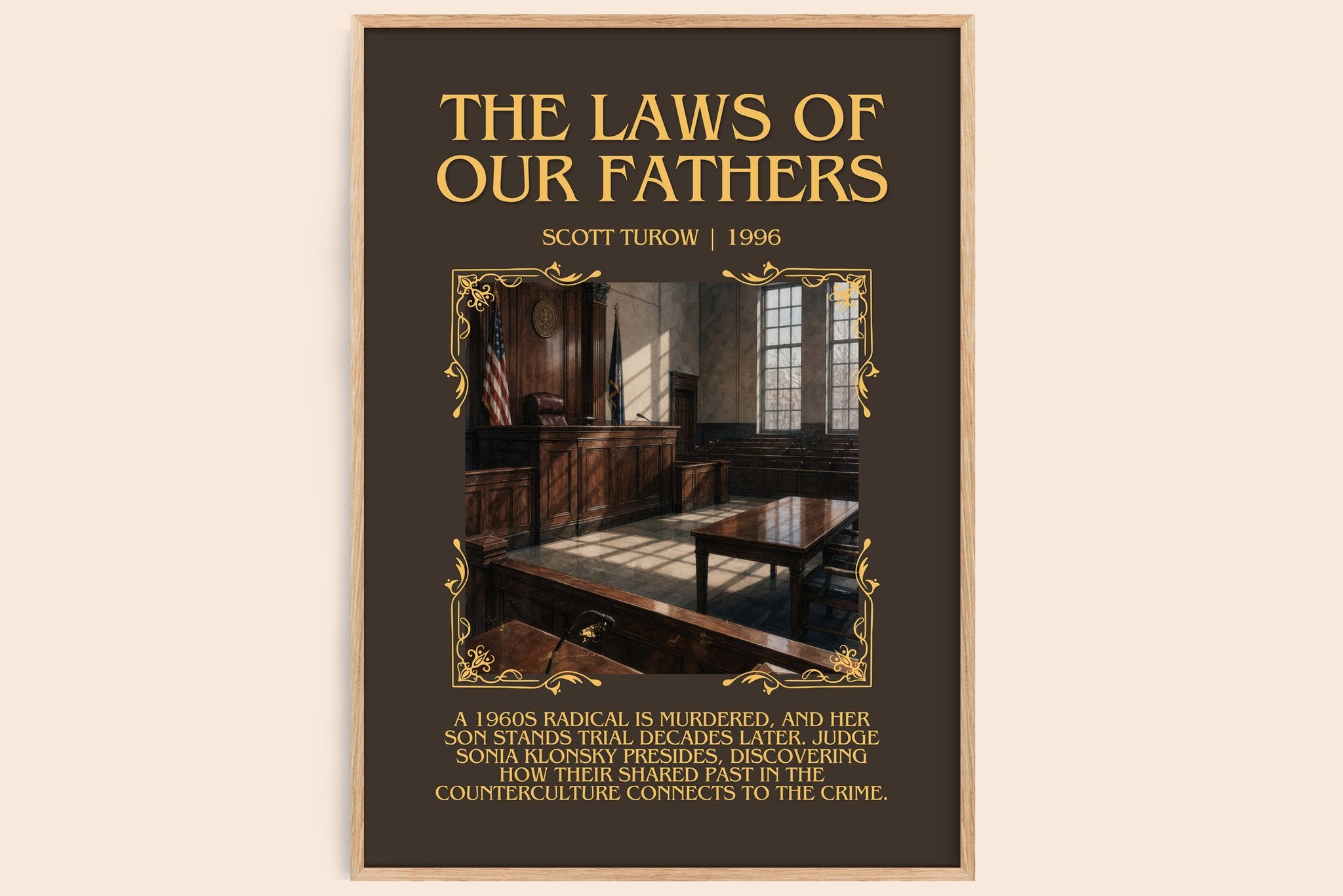 The Laws of Our Fathers Minimalist Book Poster by Scott Turow