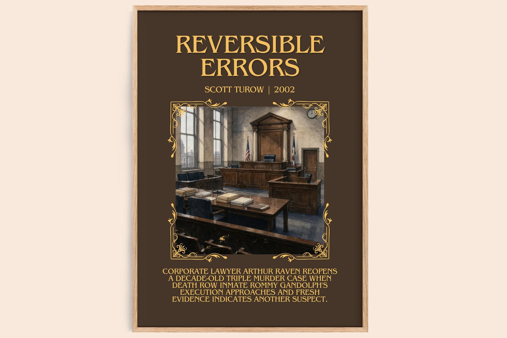 Reversible Errors Minimalist Book Poster by Scott Turow