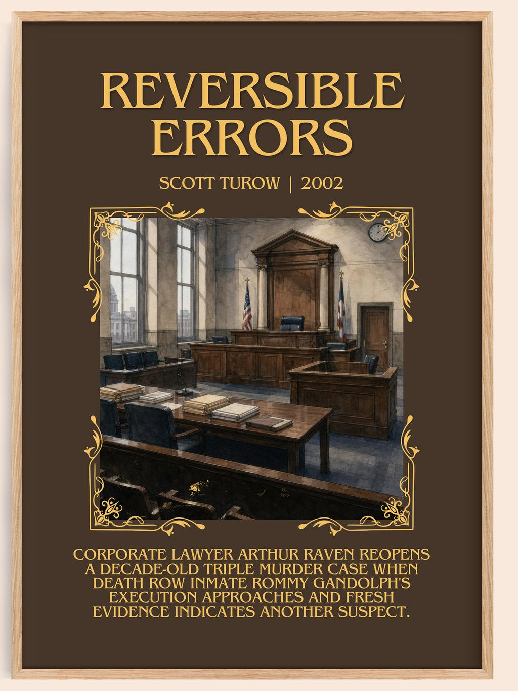 Reversible Errors Minimalist Book Poster by Scott Turow – book poster