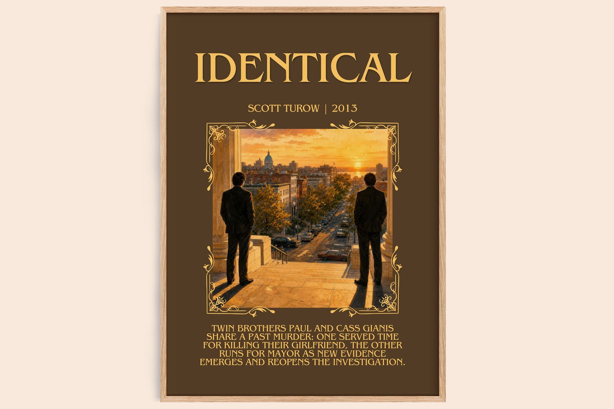 Identical Minimalist Book Poster by Scott Turow