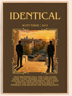 Identical Minimalist Book Poster by Scott Turow – image 1