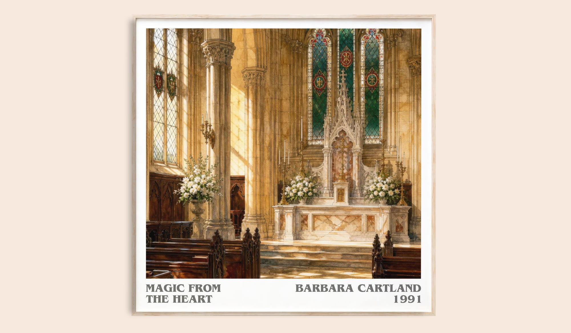 Magic From The Heart literary book poster by Barbara Cartland – framed literary art print