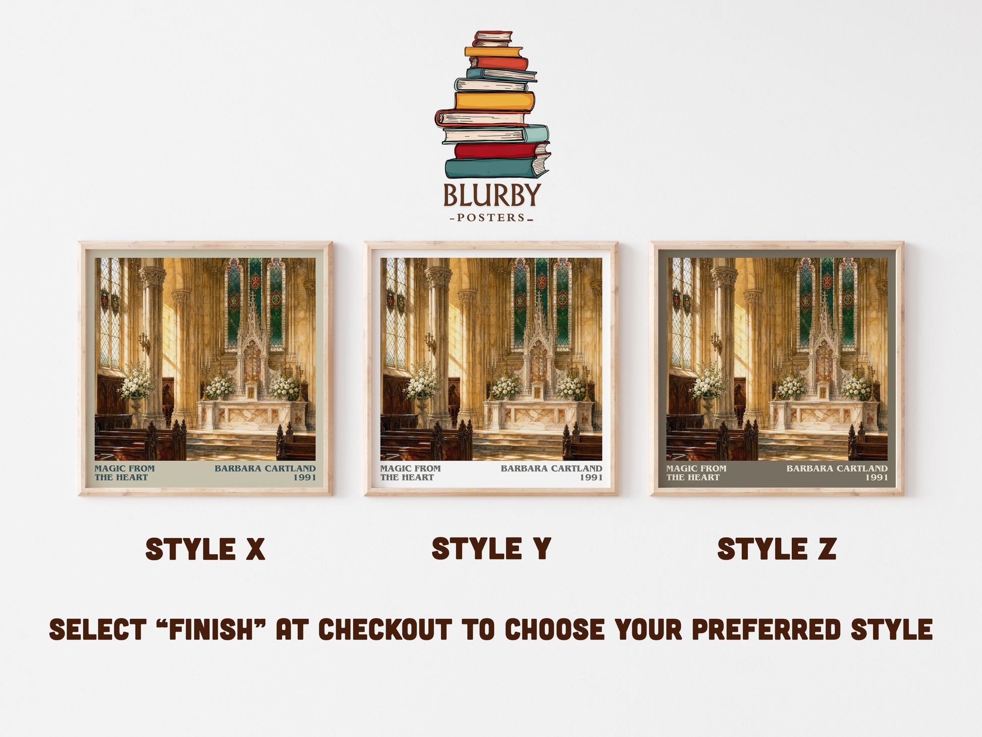 Magic From The Heart literary print in frame leaning in hallway – romance wall art