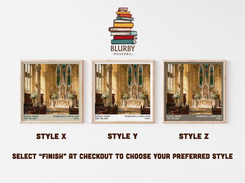 Magic From The Heart literary print in frame leaning in hallway – romance wall art
