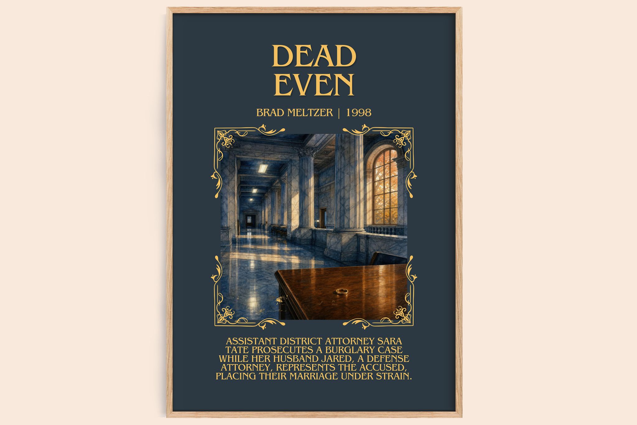 Dead Even Minimalist Book Poster by Brad Meltzer