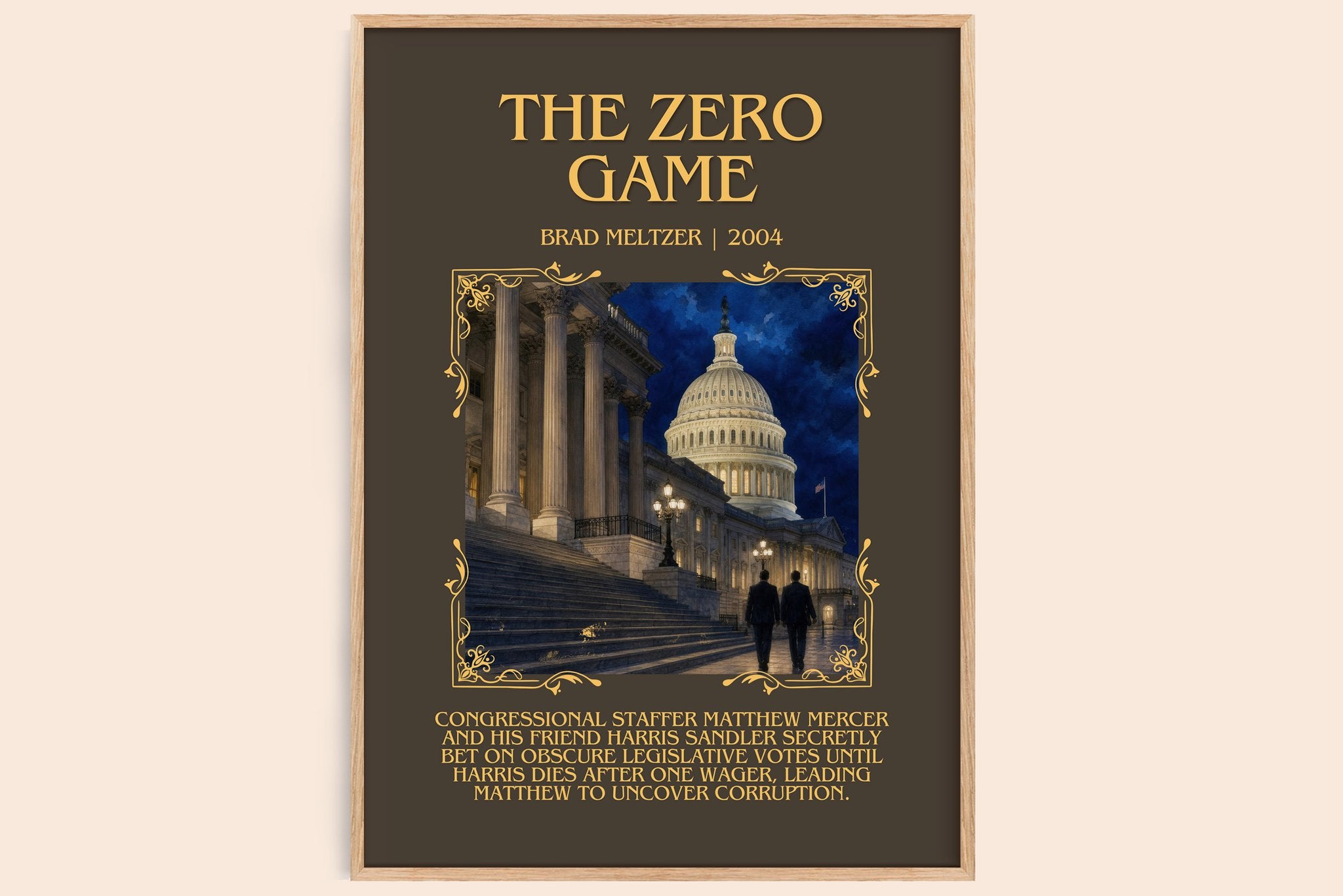 The Zero Game Minimalist Book Poster by Brad Meltzer