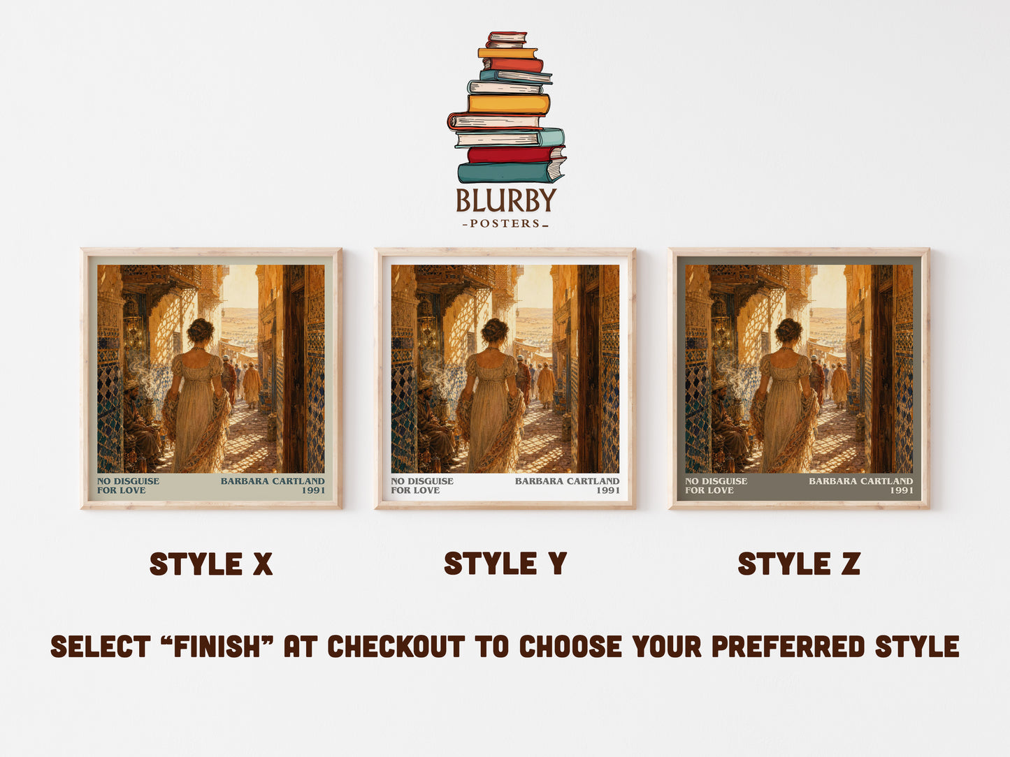 No Disguise For Love literary print in frame leaning in hallway – romance wall art