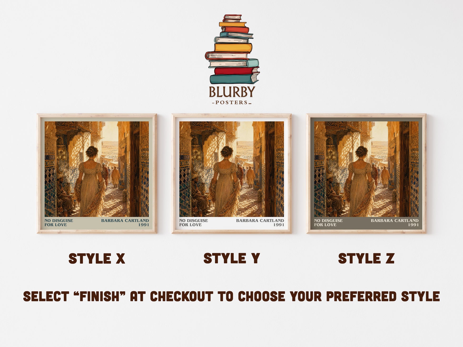 No Disguise For Love literary print in frame leaning in hallway – romance wall art