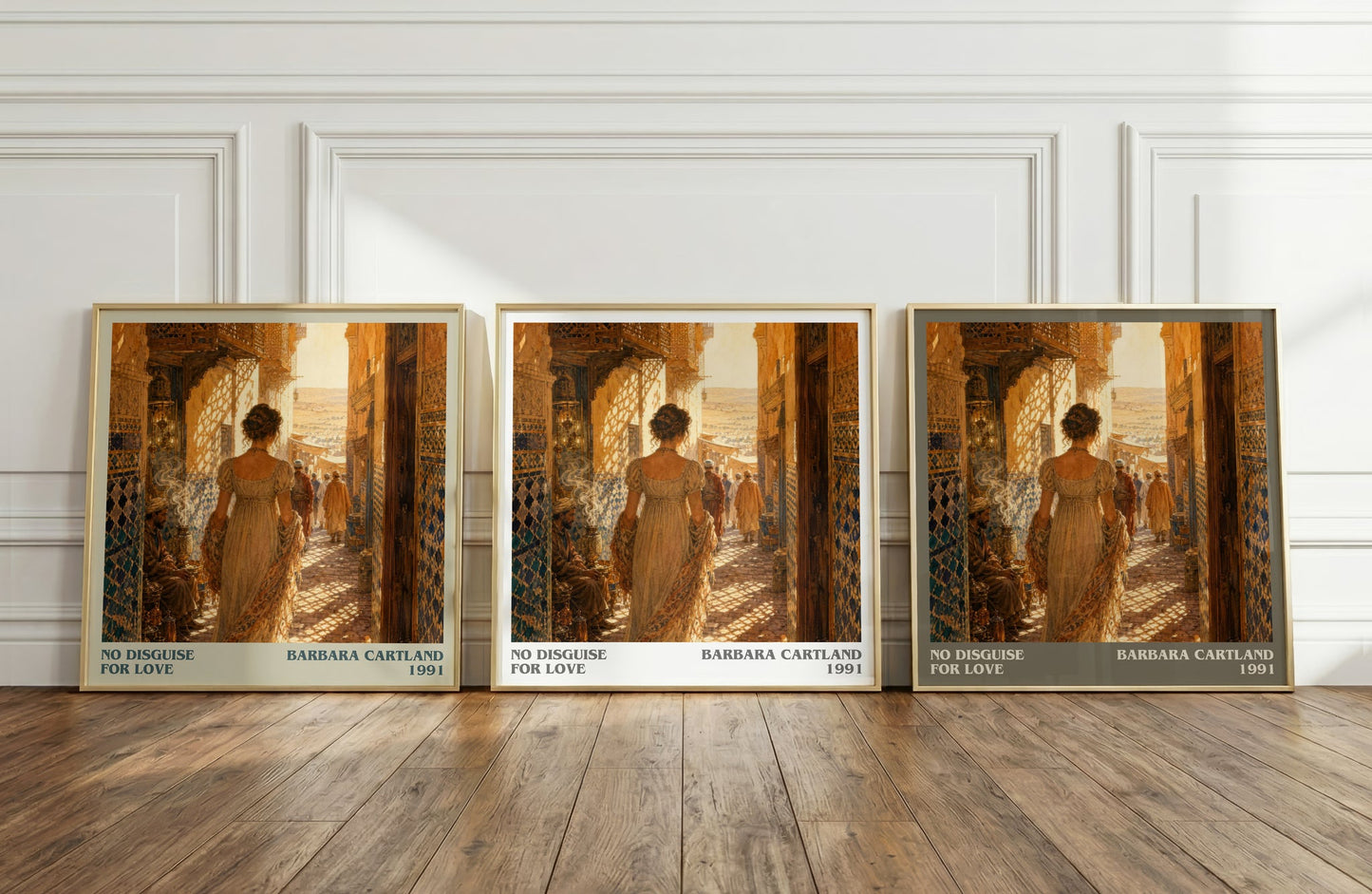 No Disguise For Love literary art print colour and style options – Barbara Cartland book art